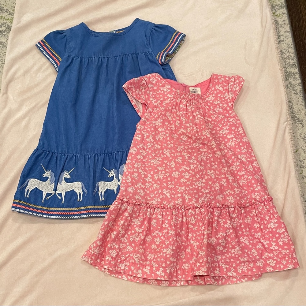 Bundle Mini Boden Corduroy Dress Lot 2 Toddler Girls